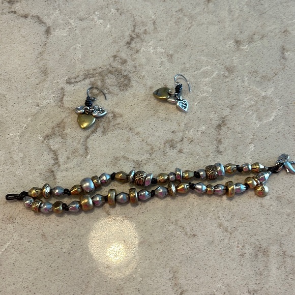 FOSSIL JEWELRY SET BRACELET AND EARRINGS - Picture 1 of 3